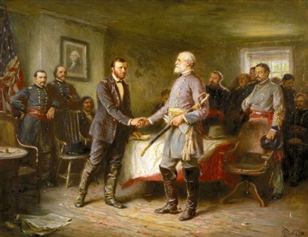 robert e lee surrenders to grant. LEE SURRENDERS TO GRANT