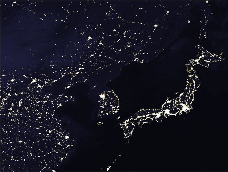 NORTH KOREA AT NIGHT