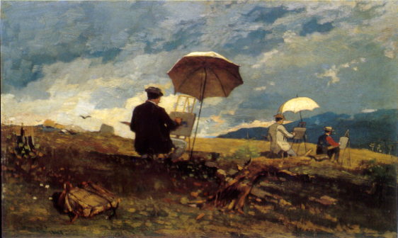 WINSLOW HOMER - ARTISTS SKETCHING IN THE WHITE MOUNTAINS (PORTLAND MUSEUM OF ART)
