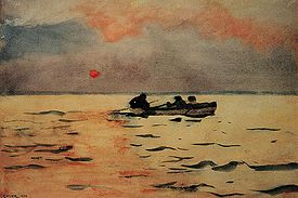 WINSLOW HOMER - ROWING HOME (PHILLIPS COLLECTION WASHINGTON DC)