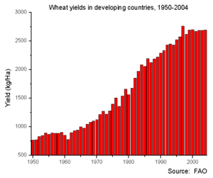 WHEAT YIELDS IN DEVELOPING COUNTRIES 1951-2004