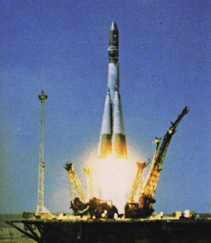 VOSTOK 1 BLASTS OFF APRIL 12, 1961