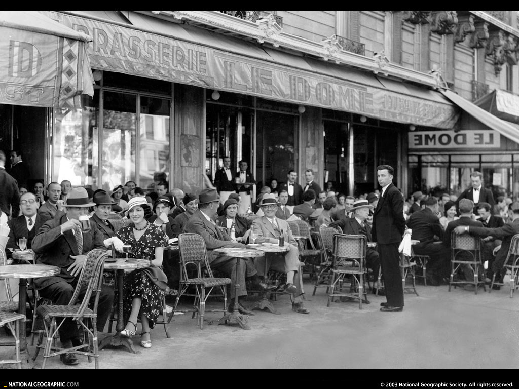 PARIS CAFE 1920's nat'l geographic