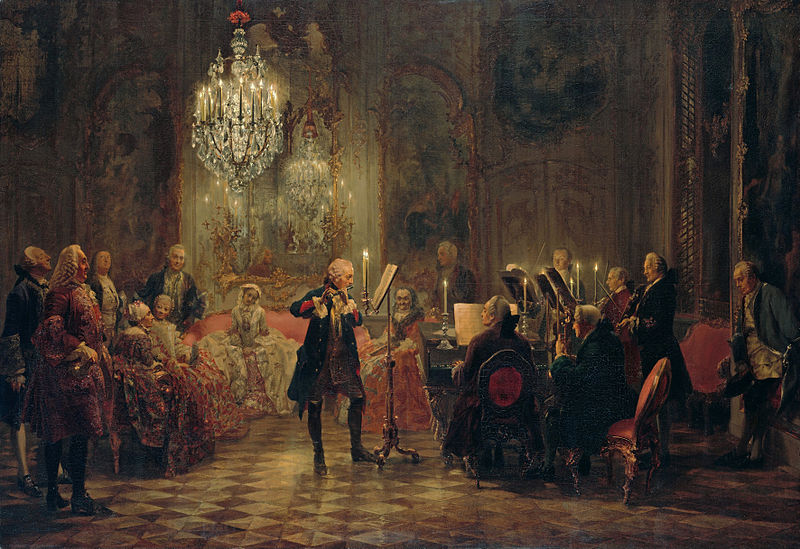 Frederick the Great plays, Carl Philipe Emmanuel Bach at Keyboard -wikipedia