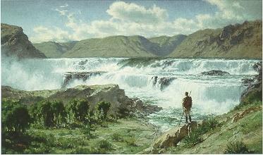Captain Lewis Arriving at the Great Falls