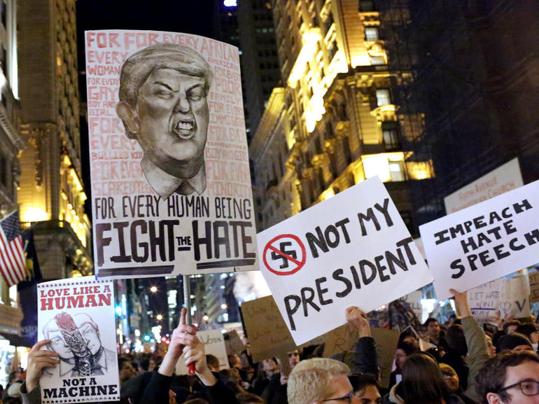 Anti-Trump Protesters Continue To Demonstrate Across The Country