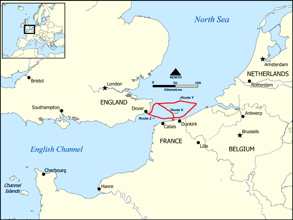 Dunkirk_Evacuation_shipping_routes